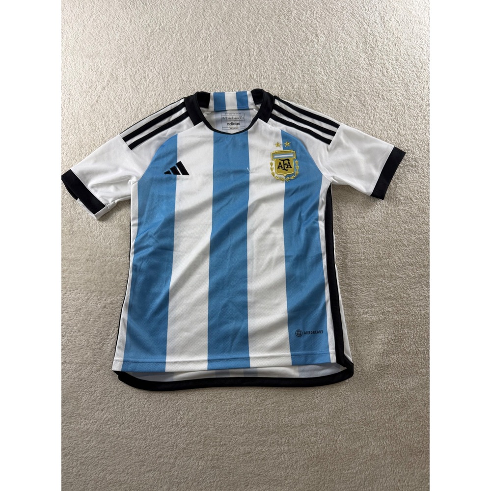 Adidas Argentina Kids Jersey Light Blue White AFA Soccer Shirt HF1488 Size 9-10Y - Picture 2 of 16